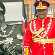 From left: Kenya's 1st President Mzee Jomo Kenyatta & his son Uhuru Kenyatta, the 3rd President of Kenyan ( Both wearing a military regalia)