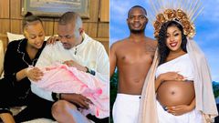 From left Amber Ray & Rapudo with their new born daughter: Amber Ray and Kennedy Rapudo during a previous photoshoot