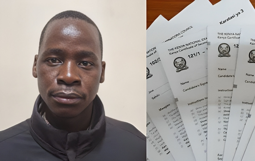 Nicholas Ngumbau Kalewa, alias ‘Mr. Examiner’ who teaches Christian Religious Education (CRE) who was selling fake 2023 National Exam papers was arrested after walking into a trap set up by the DCI
