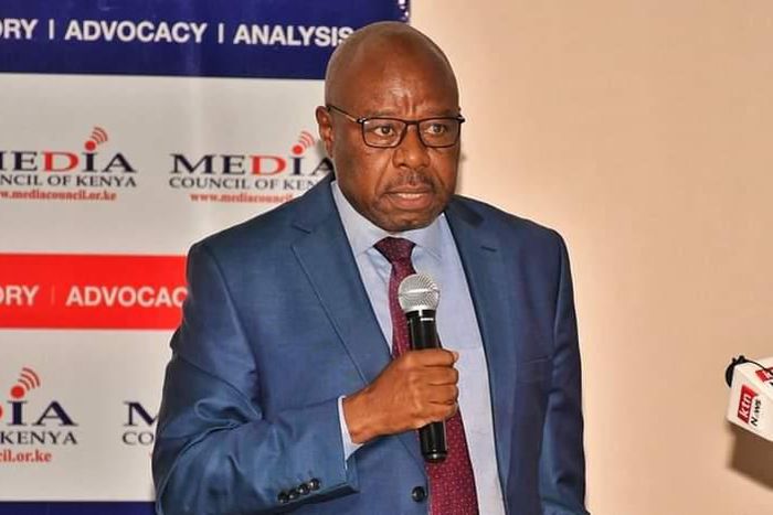 Broadcast PS Edward Kisiang’ani speaking at a past Media Council of Kenya event