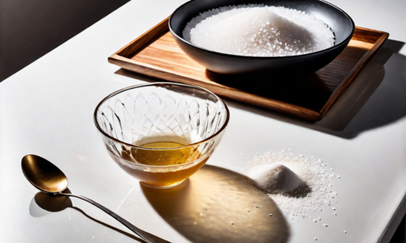 An image of a brown bowl with salt and a glass ( Hotpot.ai )