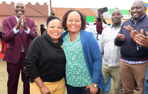 Former Kirinyaga Woman Representative Wangui Ngirici and Governor Ann Waiguru reconcile