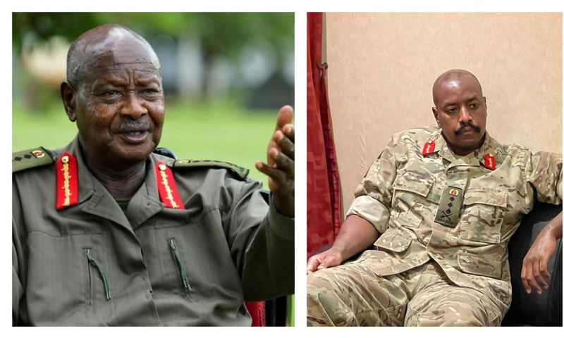 President Yoweri Museveni and First Son Gen Muhoozi Kainerugaba