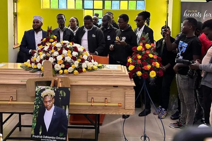Screenshot of the mood at Fred Omondi's memorial service on June 28, 2024.