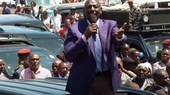 President William Ruto speaking in Kasarani, Nairobi