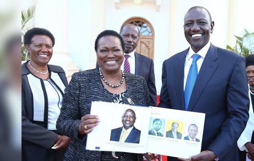 President William Ruto met former President Uhuru Kenyatta’s sister Kristina-Pratt at State House on Monday, April 24, 2023.
