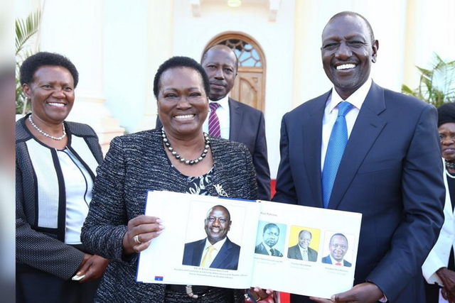 President William Ruto met former President Uhuru Kenyatta’s sister Kristina-Pratt at State House on Monday, April 24, 2023.
