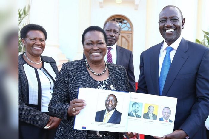 President William Ruto met former President Uhuru Kenyatta’s sister Kristina-Pratt at State House on Monday, April 24, 2023.