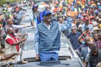 Kenyan former Prime Minister and ODM party leader Raila Odinga
