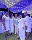 CS Aisha Jumwa, Samburu West MP Naisula Lesuuda, Governor Anne Waiguru, former Senator Milicent Omanga and Lydia Haika when they attended a birthday party for Nakuru Governor Susan Kihika's daughter, Tiffany Kiarie