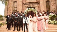 Maryanne Mudavadi & hubby seal their union in a glamorous white wedding wedding( Photos ,oses Kuria on X)