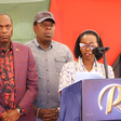 File image of Martha Karua, Kalonzo Musyoka, Eugene Wamalwa and Jeremiah Kioni during a past press conference in Nairobi on Tuesday, July 18, 2023