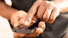 A person using their phone