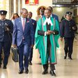 Treasury CS Njuguna Ndungu arriving in Parliament for the 2023 Budget Day