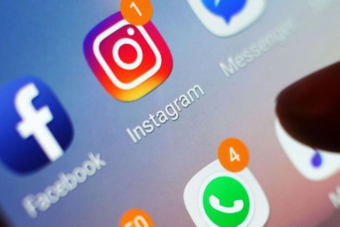 Meta apps on a phone. Photo: Yui Mok/Zuma Press