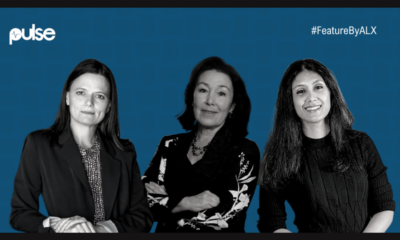 Microsoft CFO Amy Hood, Oracle CEO Safra Catz and HCLTec Chairperson Roshni Nadar Malhotra