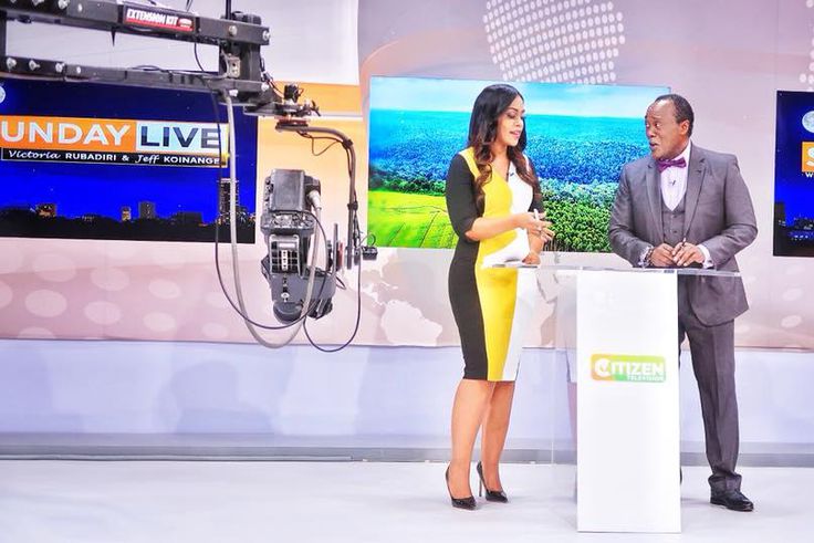 Citizen TV co-anchors Victoria Rubadiri and Jeff Koinange during a past bulletin