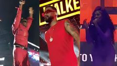 Nyashinski, Fally Ipupa and Tiwa Savage performing at Uhuru Grounds in Nairobi