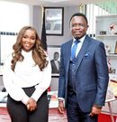 Catherine Kamau aka Kate Actress with Sports CS, Ababu Namwamba