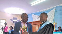 Isaya Bwabi during his graduation at the Kenya Insitute of Mass Communication (KIMC) Eldoret Campus