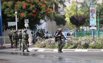 Israeli security forces patrol streets of Sderot, Israel, on October 11, 2023. Mostafa Alkharouf/Anadolu via Getty Images