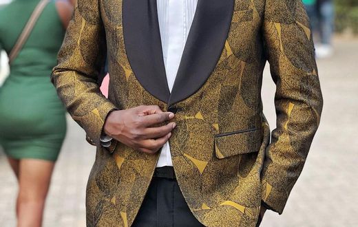 Actor Martin Githinji popularly known as Daddie Marto poses for a photo.