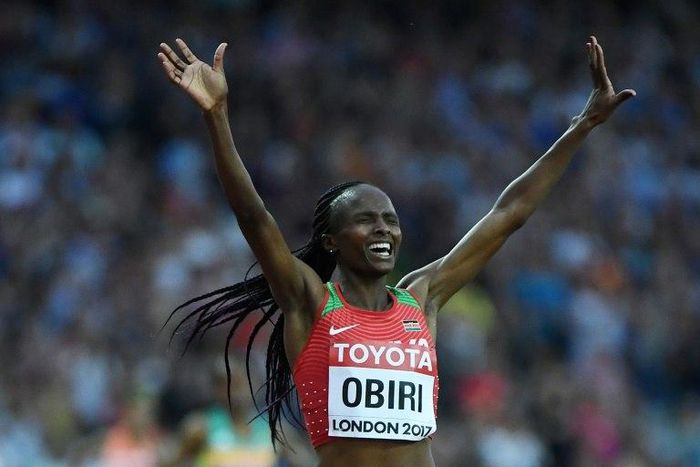 Kenya's Hellen Onsando Obiri won the final of the women's 5000m race at the 2017 IAAF World Championships at the London Stadium in London