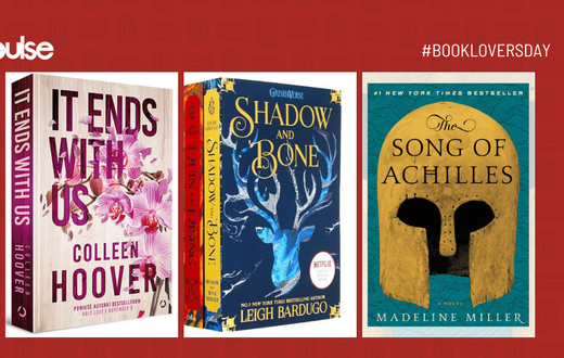 Book covers for Colleen Hoover's 'It Ends With Us', Leigh Bardugo's 'Shadow & Bone' and Madeline Miller's 'The Song of Achilles'
