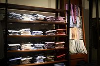 Well arranged clothes on the wardrobe