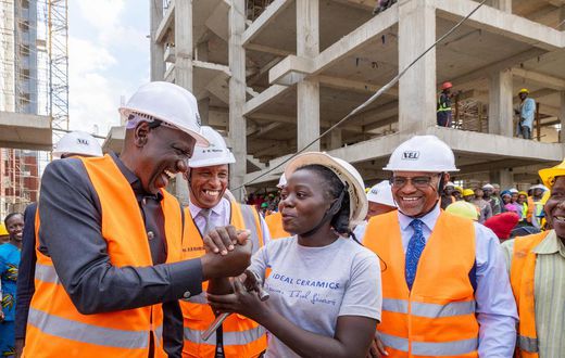 President Ruto inspects construction of an Affordable Housing Project