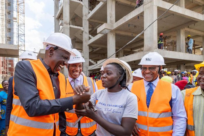President Ruto inspects construction of an Affordable Housing Project