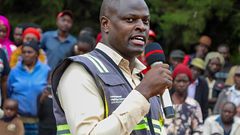 Kiharu MP Ndindi Nyoro launched the repair of the Murang'a - Kiria-ini Road in Muranga on June 29, 2023