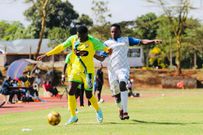 Kakamega Homeboyz striker during the match  (Image: Bidco United/KK Homeboyz )