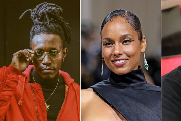 A collage image of Bensoul, Alicia Keys and Nyashinski