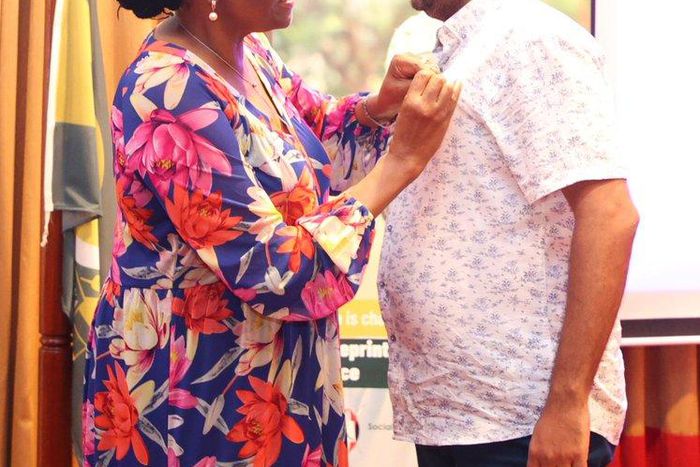 Chief Justice Martha Koome and Supreme Court photographer Zakheem Rajam