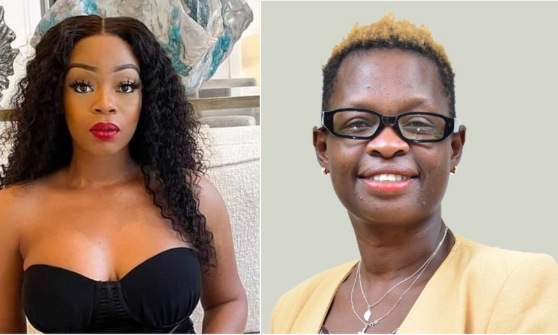 From left: socialite Brenda Akinyi & activist Mildred Owiso