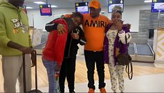 Sonko bids farewell to wife and daughter as they depart for London