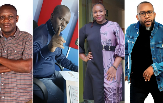 A collage of Kamau Munyua, Vincent Ateya, Tina Ogal and Jimmi Gathu