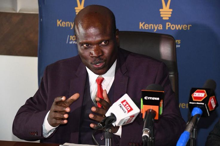 Kenya Power MD & CEO, Dr (Eng) Joseph Siror during a press briefing on February 23, 2024