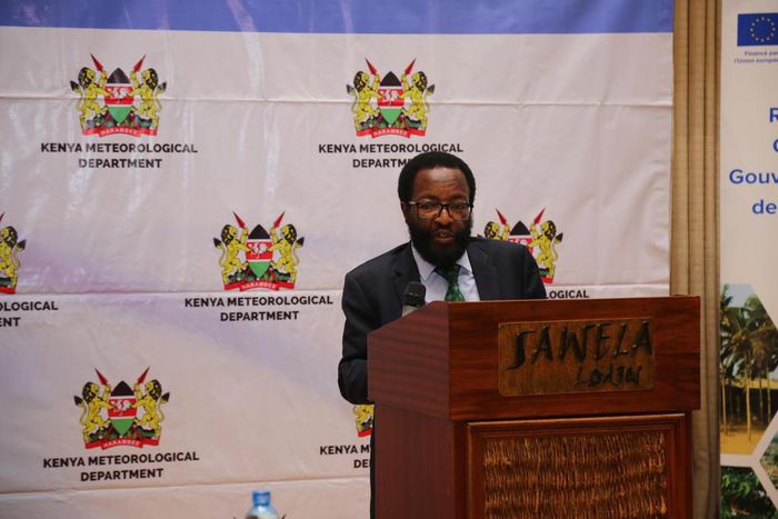 Kenya Meteorological Department Director  David Gikungu during a past evet in February 2024