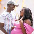 Njugush and his wife during the baby shower