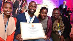 John Allan Namu after winning the prestigious Global Investigative Journalists Network’s Global Shining Light Award