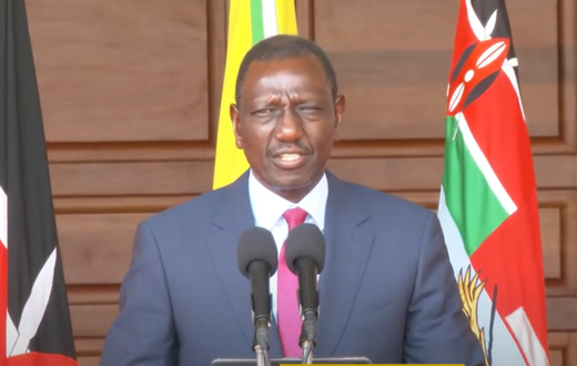 President William Ruto speaking at State House, Nairobi on July 5, 2024