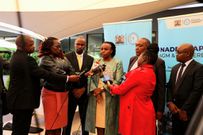 Data Commissioner Immaculate Kassait and Deputy Commissioner Oscar Otieno during an engagement with the press in Nairobi on April 29, 2024