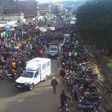 A crowd at the scene of the tragic accident along the Migori-Isebania road on Saturday, April 08.