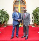 President William Ruto and AfriExim President Benedict Oramah at State House on May 2, 2023
