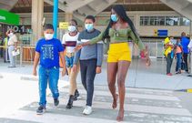 Akothee with her sons Prince Oyoo and Prince Ojwang