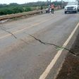 A section of Narok-Mai Mahiu highway that cracked. KeNHA announced the closure of the road for repairs on April 30, 2023 and gave alternative routes