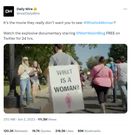 A Twitter post of the Daily Wire sharing the What is a Woman? documentary