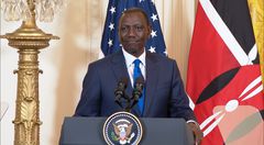 President William Ruto during a joint press briefing at the White House on May 23, 2024